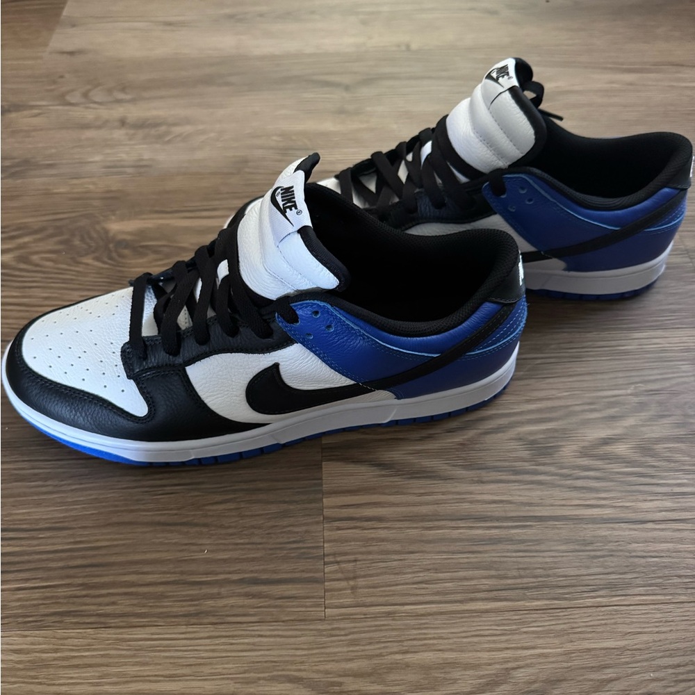 Nike By You Dunk Low Fragment Royal Blue White Black FN0569-900 Men's Size 12